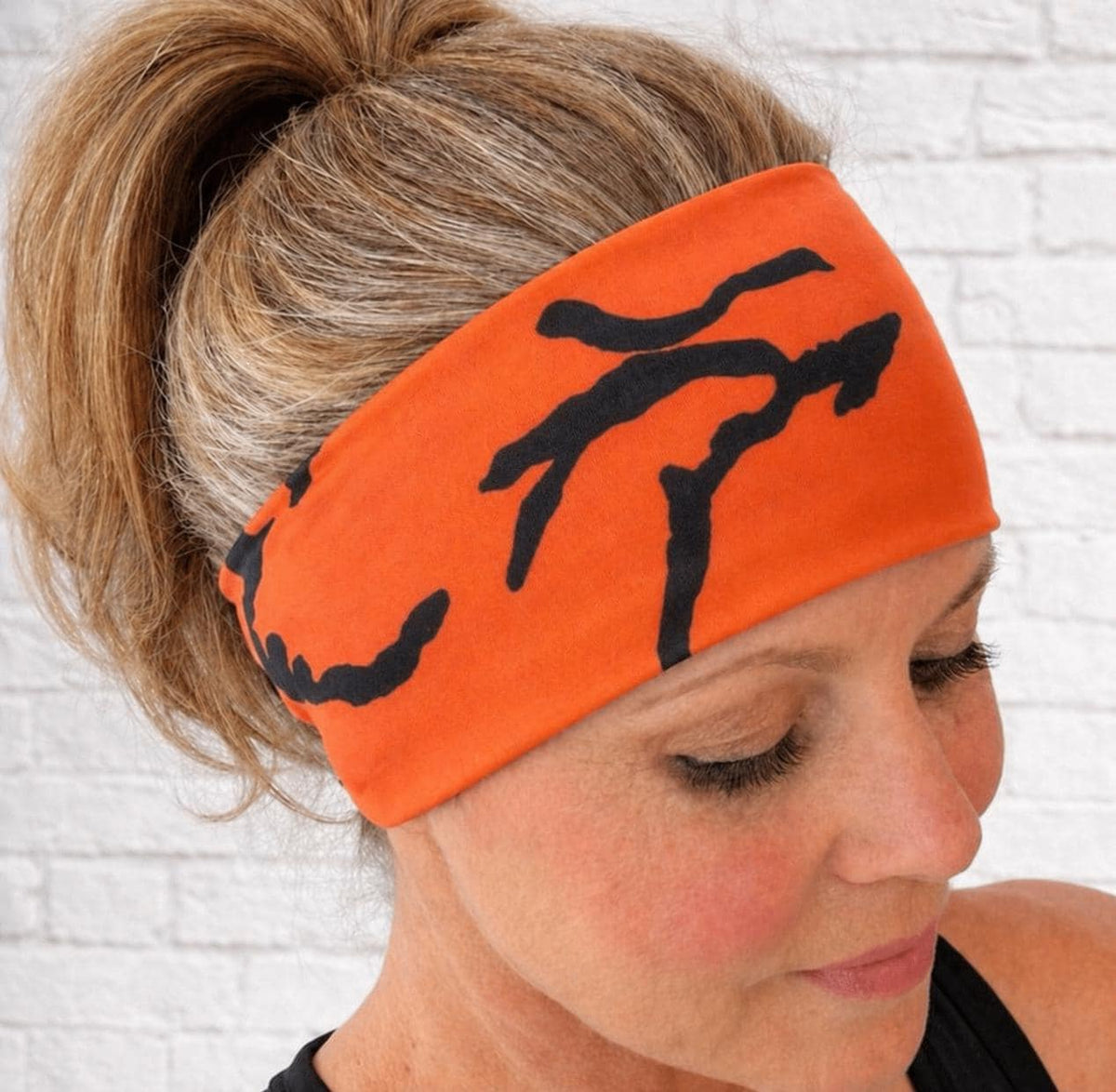 Hunters Signal Moisture Wicking Headband. Orange Headband for Trail Running. Headband for Hunting.