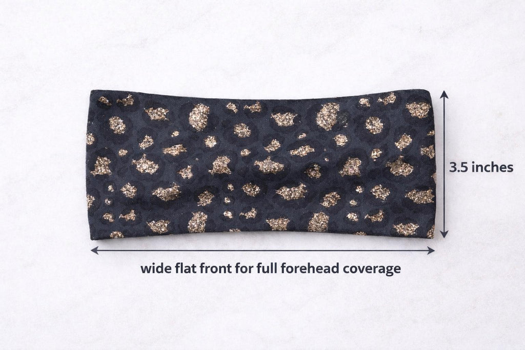 Leopard Print Headband for Women, Non Slip Athletic Headband, Moisture Wicking Workout Headband for Running Gym Yoga