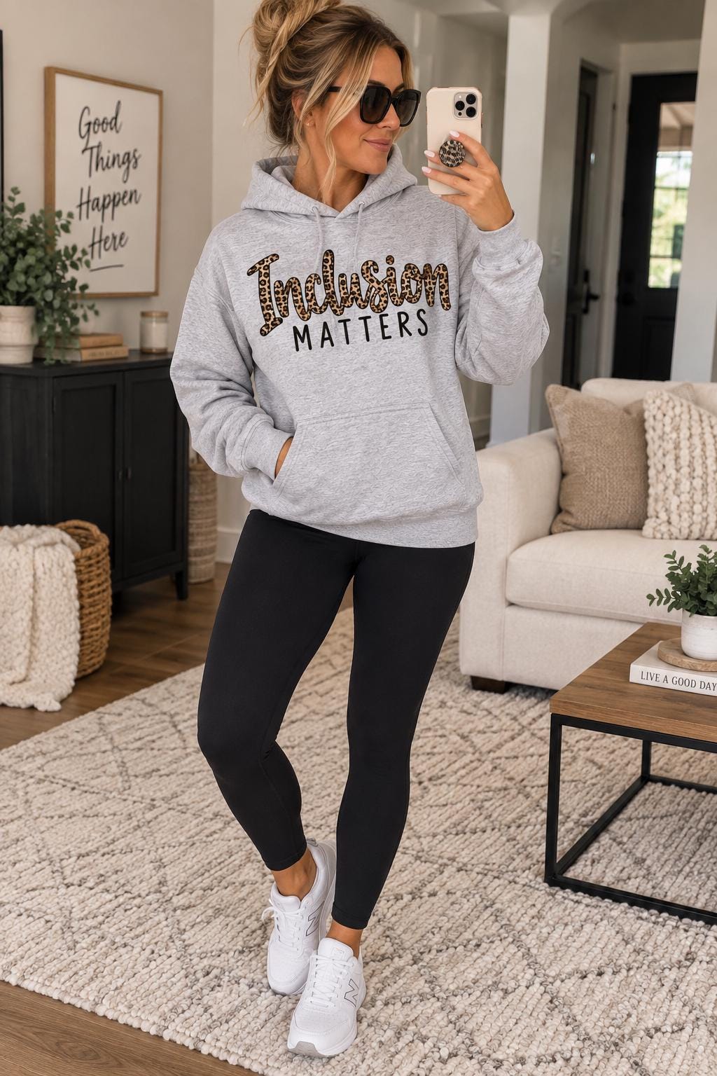Inclusion Sweatshirt, Inclusion Hoodie, Healthcare Worker Gift, CNA Nurse Caregiver Gift, Gray Unisex Hoodie, Caregiver Appreciation Gift