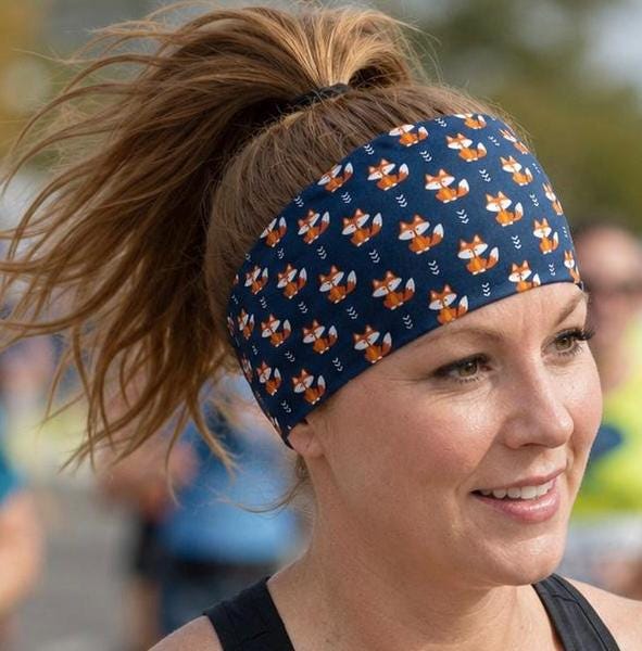 Fox moisture wicking, non slip, athletic headband, Running Headband, Fox lover Gift.  Hiking Headband. Nurse Headband. Animal Headband