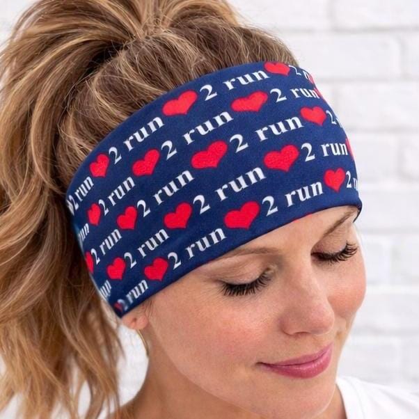 Love To Run moisture wicking, non slip, athletic headband, Running Headband, Red, White, and Blue Headband. Patriotic Running Headband