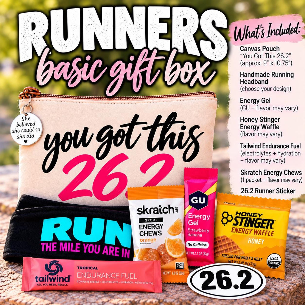 Runner’s Gift Box for Marathon Runner, 13.1 or 26.2 Running Gift Set, Half Marathon & Marathon Gift, Runner Care Package