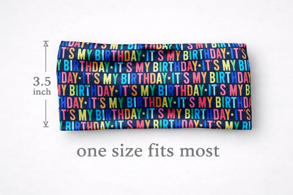 Birthday Moisture Wicking Headband. non slip Athletic Headband. Yoga Headband. Birthday Party Headband. Nurse Headband