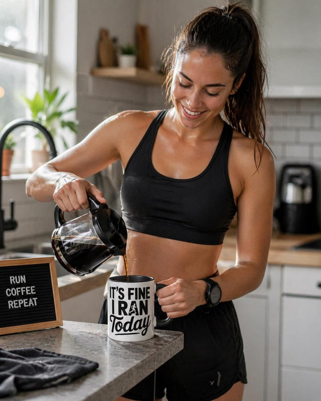 Running Coffee Mug Funny Runner Gift, It’s Fine I Ran Today Mug, Marathon Gift, Mug for Runner.  Fitness Lover Gift, Runner Humor Mug