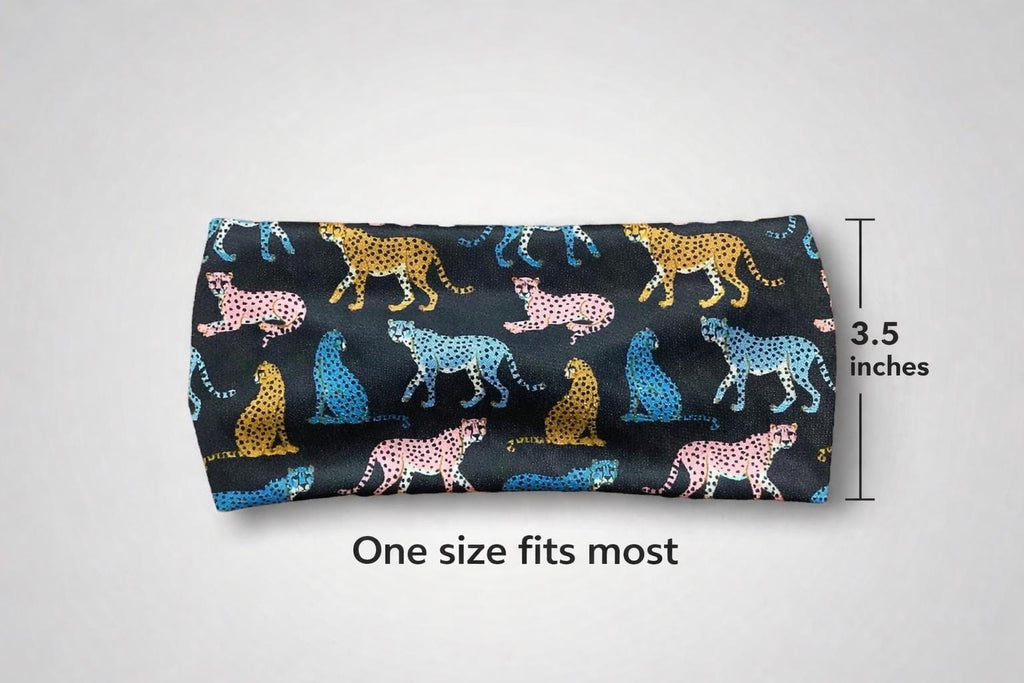 Cheetah moisture wicking, non slip, athletic headband, Running Headband, Yoga Headband. Nurse headband. Leopard headband. Workout headband.