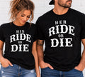 Motorcycle Shirt. Ride or Die Tee, Motorcycle Wife Gift, Biker Shirt for Her. Biker Gift For Her. Motorcycle Rider Tshirt. Motorcycle Couple