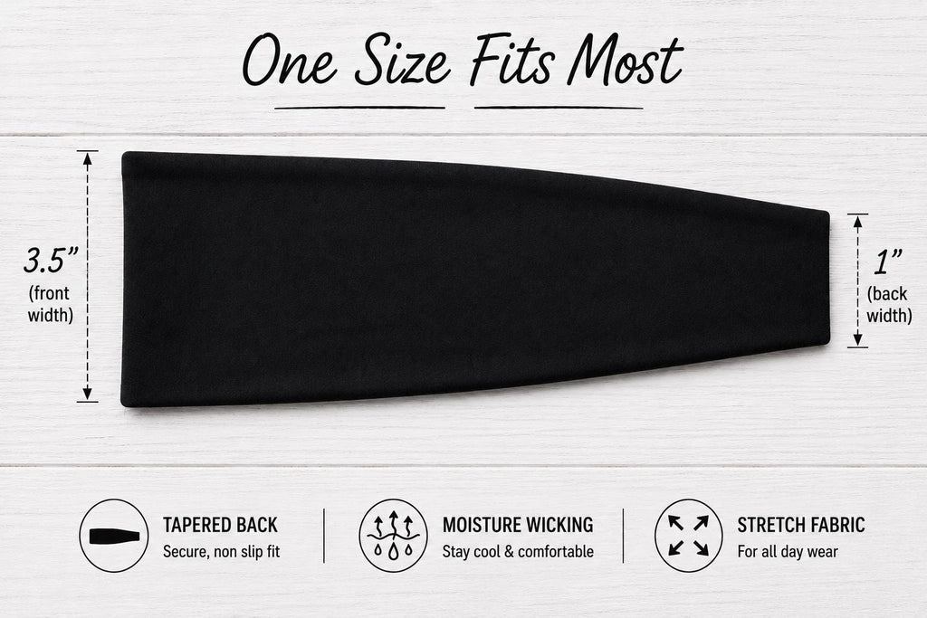 Spade Headband. Motorcycle Moisture Wicking  Headband, Non Slip Helmet Headband, Wide Fitness Headband. Silver Spade Headband