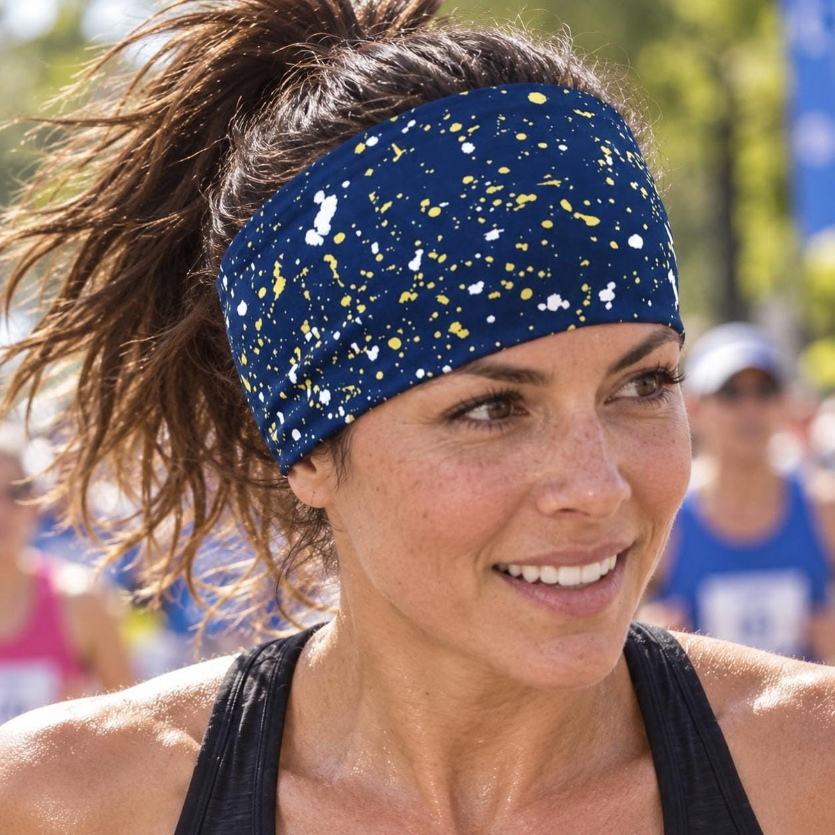 Paint Splatter Running Headband. Moisture-Wicking Unisex Headband . Wide Workout Headband. Headband for Painter. Baseball Player Headband
