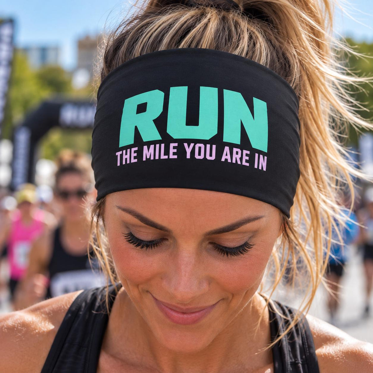 Running Headband. Motivational Running Headband. Headband for Race Training. Race Day Headband. Moisture Wicking Athletic Headband.