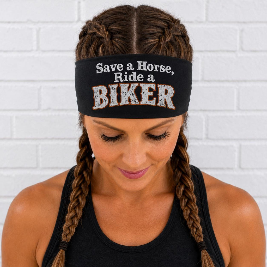 Biker Headband. Motorcycle Moisture Wicking  Headband, Non Slip Helmet Headband, Headband Gift for Bikers. Ride a biker  Headband