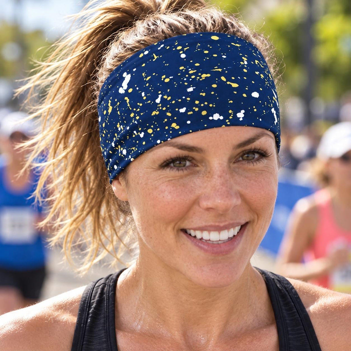 Paint Splatter Running Headband. Moisture-Wicking Unisex Headband . Wide Workout Headband. Headband for Painter. Baseball Player Headband