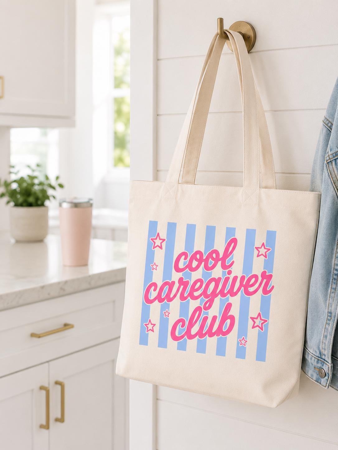 Cool Caregivers Club Tote Bag. Caregiver Gift. Vacation Bag. Traveling Tote Bag. Caregiver  Canvas Tote Bag. Caregiver Gift For Her.