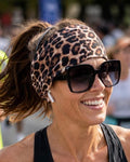 Leopard Print moisture wicking, non slip, athletic headband, Running Headband. Yoga headband. Cheetah headband. Yoga headband. Workout wear.