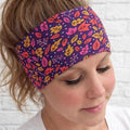 Fall Headband for Runners, Moisture Wicking Non-Slip Athletic Headband, Trail Runner Gift, Workout Headwrap. Fall Leaves Headband