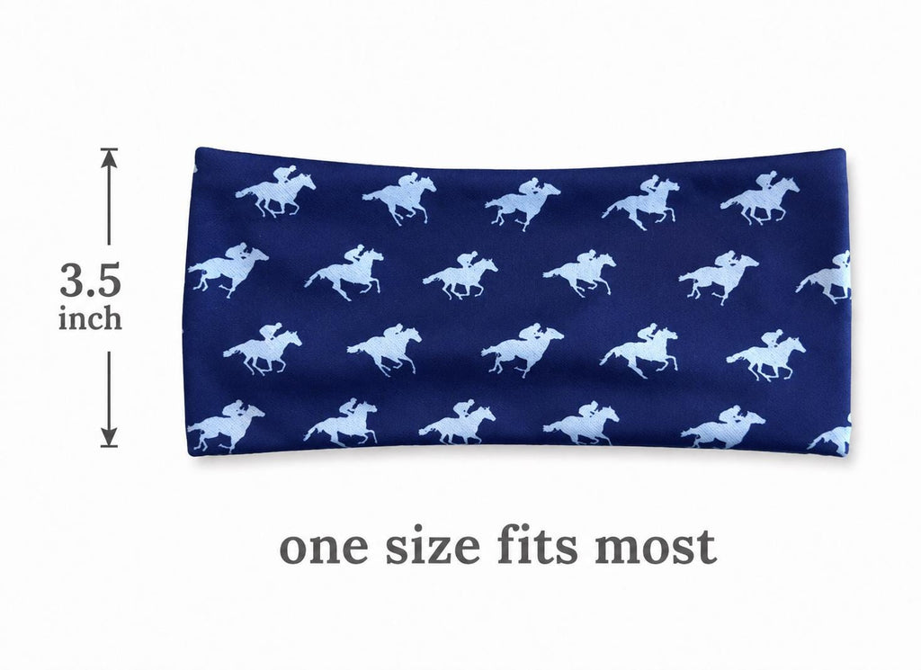 Derby Horse Running Headband. Kentucky Derby Headband. Moisture Wicking Running Headband. Workout Headband. Nonslip Athletic Headband