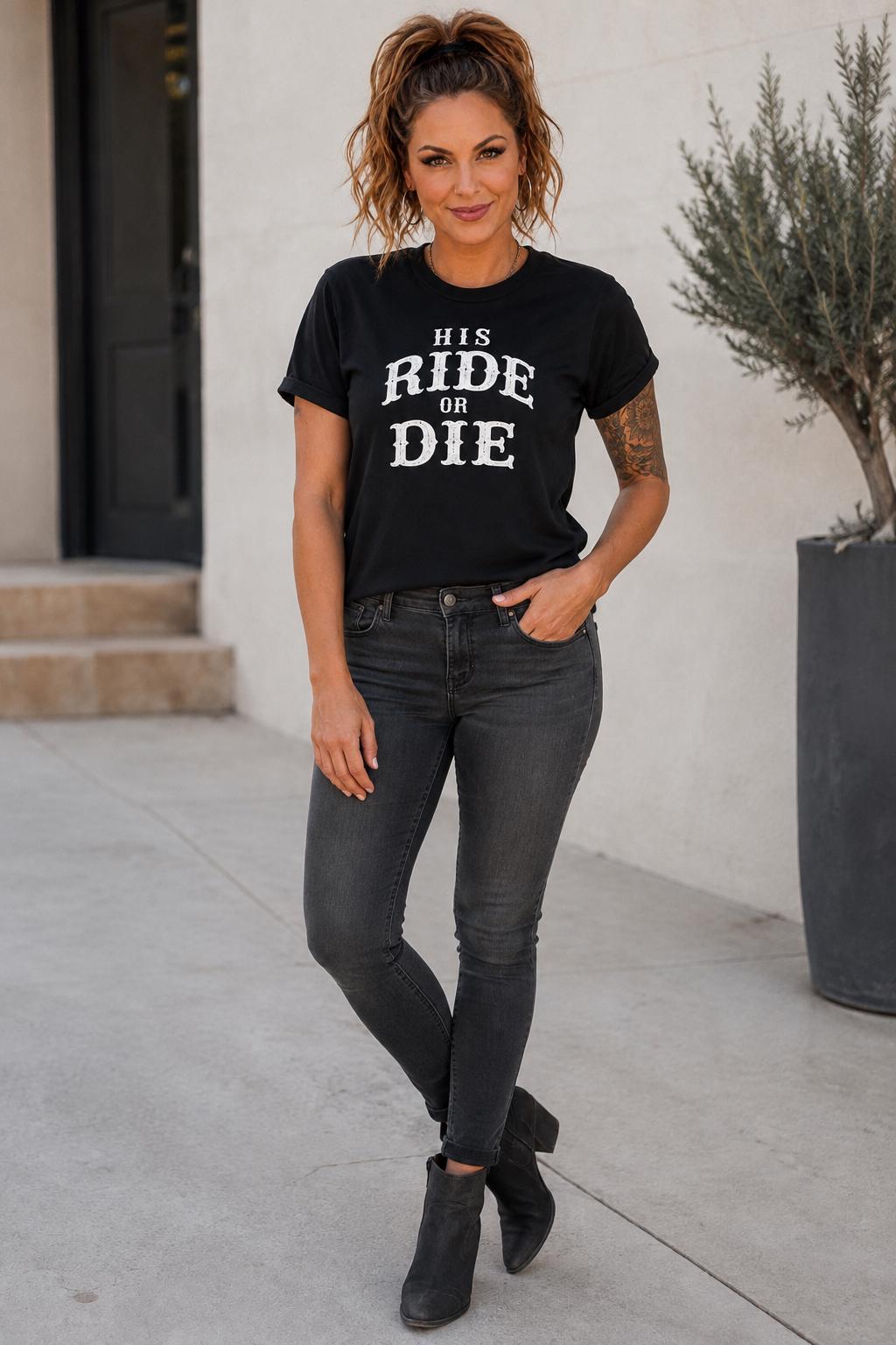 Motorcycle Shirt. Ride or Die Tee, Motorcycle Wife Gift, Biker Shirt for Her. Biker Gift For Her. Motorcycle Rider Tshirt. Motorcycle Couple