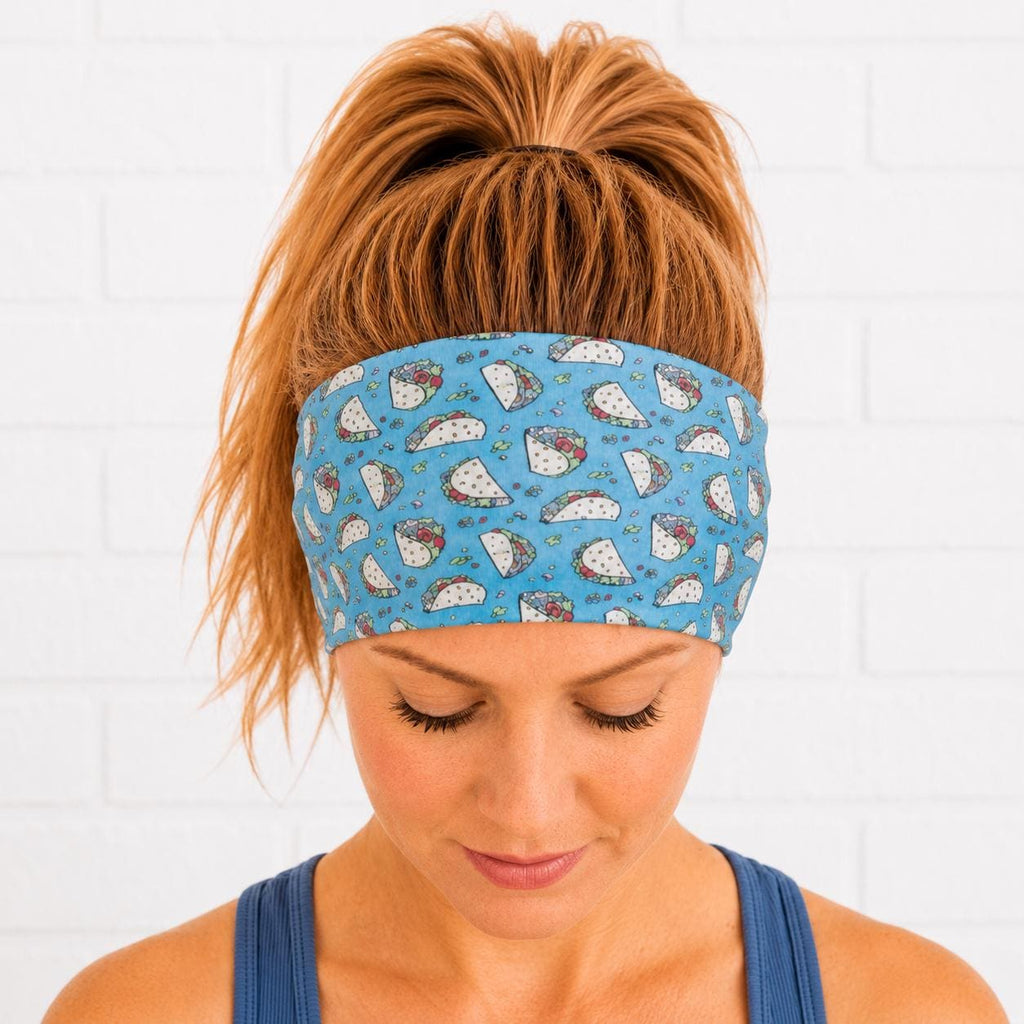 Taco Running Headband. Moisture-Wicking Workout Headband. Restaurant headband. Headband for cooks. Gym headband. Funny food headband