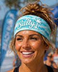 Salty Headband. Beach Moisture Wicking  Headband, Non Slip Headband, Wide Fitness Headband. Beach Vibes Headband. Beach lover gift.