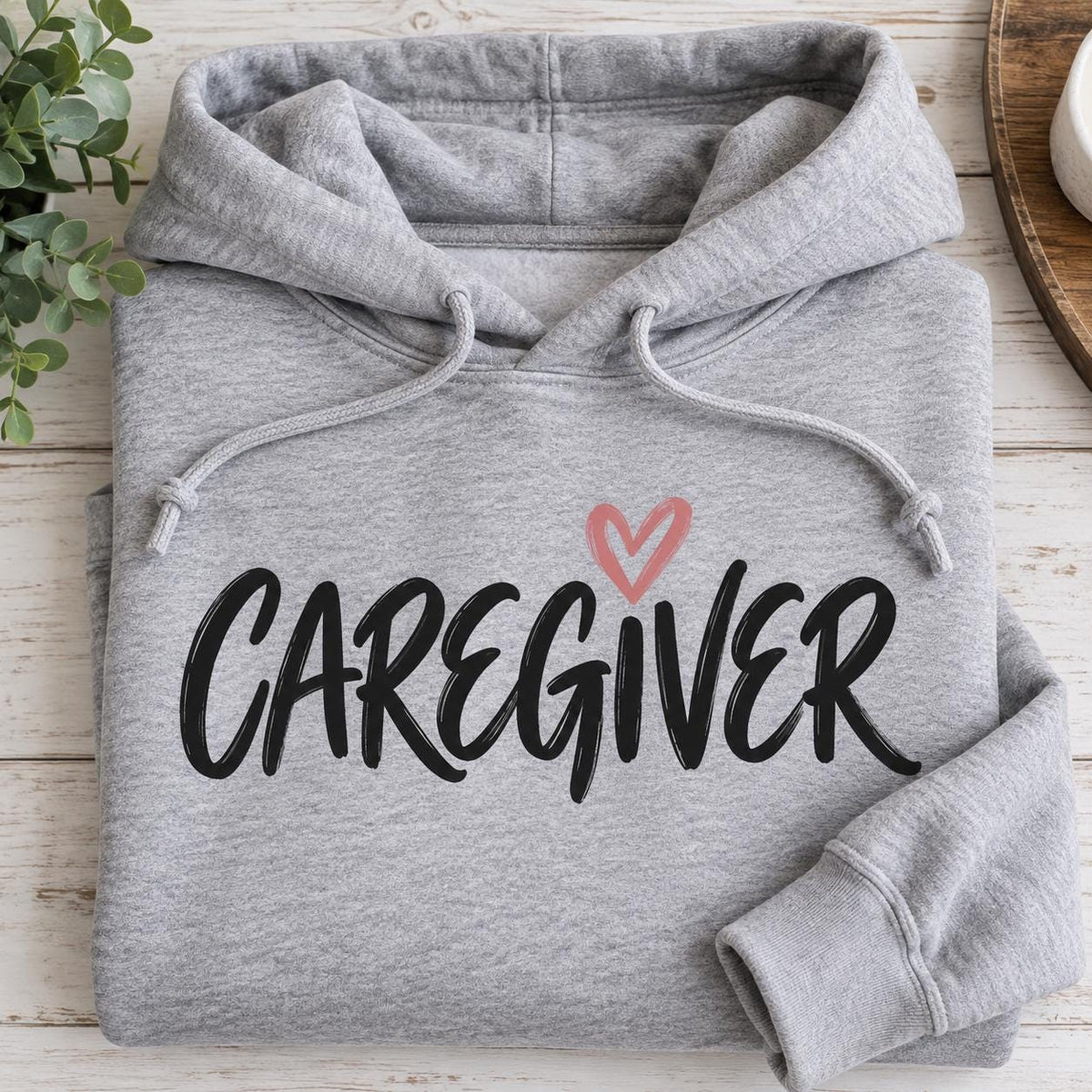 Caregiver Sweatshirt, Caregiver Hoodie, Healthcare Worker Gift, CNA Nurse Caregiver Gift, Gray Unisex Hoodie, Caregiver Appreciation Gift