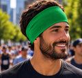 Solid Kelly Green Headband.  Green Workout Headband, Non Slip Athletic Headband, Wide Fitness Headband. Gift for Runner. Unisex Headband