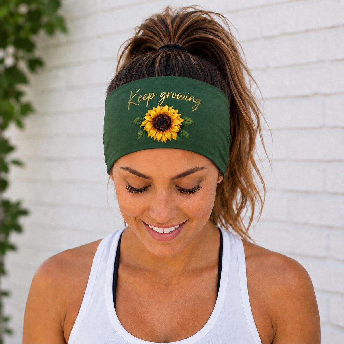 Sunflower Headband. Gardening Headband. Moisture Wicking Headband for Gardener. Sunflower Gift. Plant Lover Headband. Florist Headband.