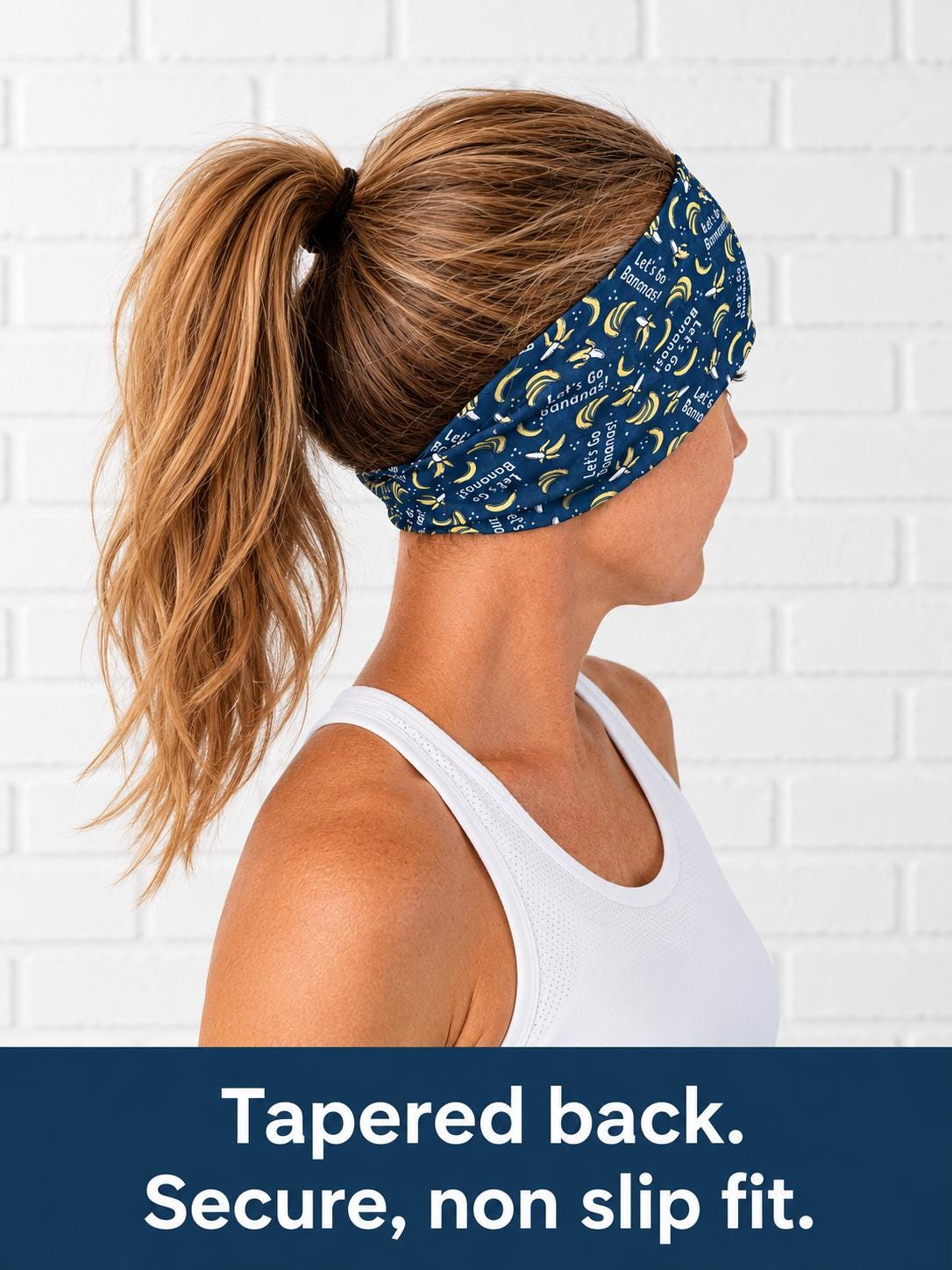 Bananas Moisture Wicking Headband. non slip Athletic Headband. Yoga Headband. Banana Baseball Headband. Nurse Headband. Fruit Headband