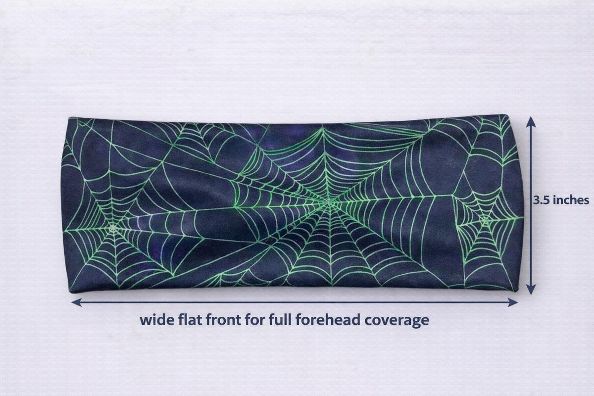 Spiderweb Halloween moisture wicking, non slip, athletic headband, Halloween Headband. Womens workout headband. Nurse headband. Yoga