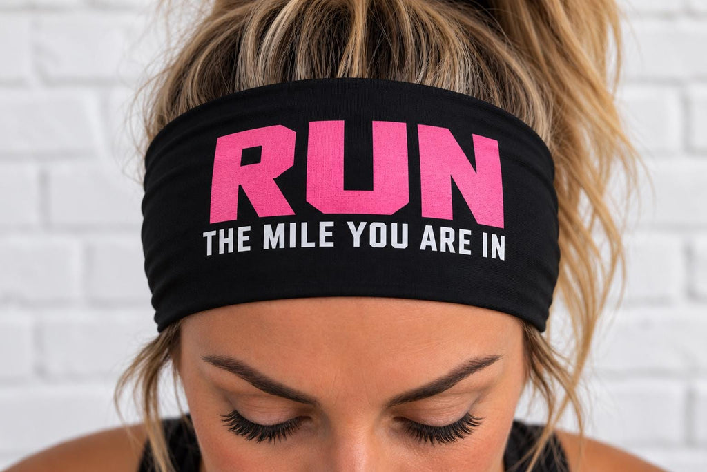 Running Headband. Motivational Running Headband. Headband for Race Training. Race Day Headband. Moisture Wicking Athletic Headband.