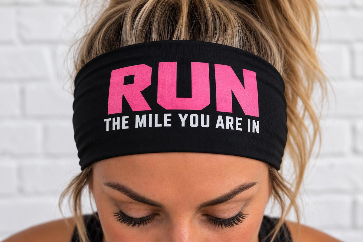 Running Headband. Motivational Running Headband. Headband for Race Training. Race Day Headband. Moisture Wicking Athletic Headband.