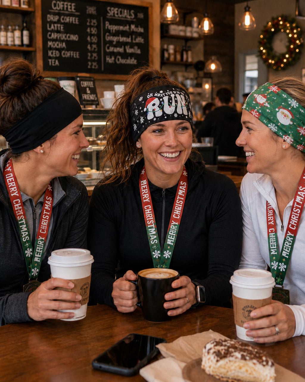 Oh What Fun It Is to Run Christmas Headband, Holiday Running Headband, Festive Runner Gift, Winter Race Sweatband, Christmas Workout Gear
