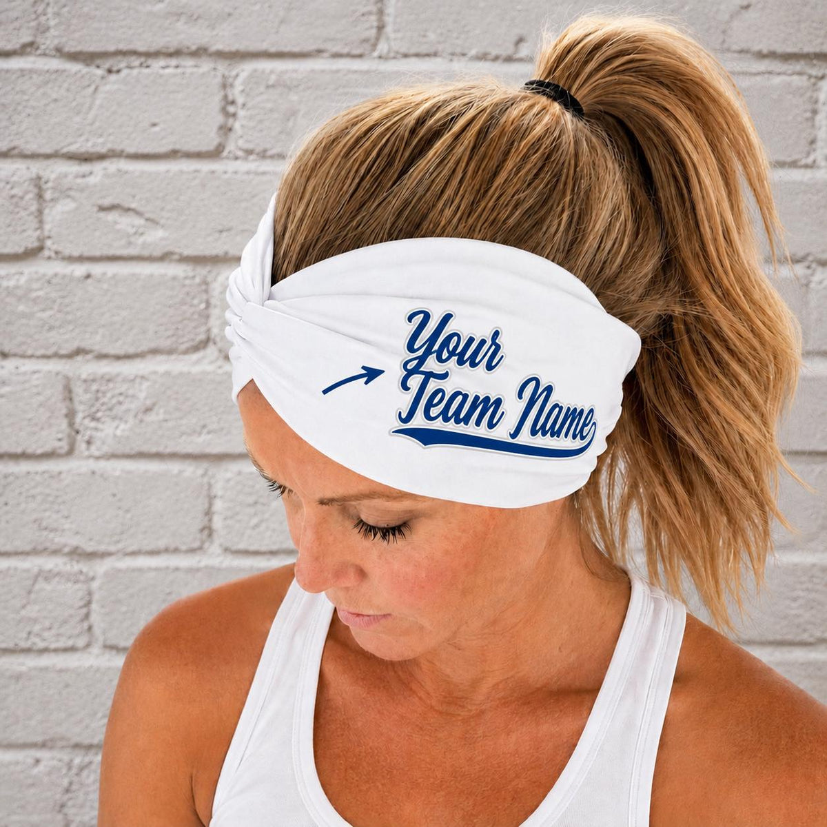 Personalized Twist Headband. Twist Headband for Moms. Sports Team Headband. Custom Image Headband for sports. Customized Headband.