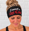 Diet Coke Moisture Wicking Headband.  Non Slip athletic headband. Running Headband. Funny Workout Headband. Funny Runner Gift.