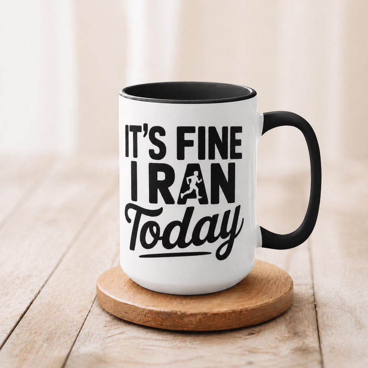 Running Coffee Mug Funny Runner Gift, It’s Fine I Ran Today Mug, Marathon Gift, Mug for Runner.  Fitness Lover Gift, Runner Humor Mug
