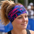 Retro Moisture Wicking, non slip, Athletic Headband. Running headband, Bright Headband. Pilates Headband for Women. Colorful Headband.