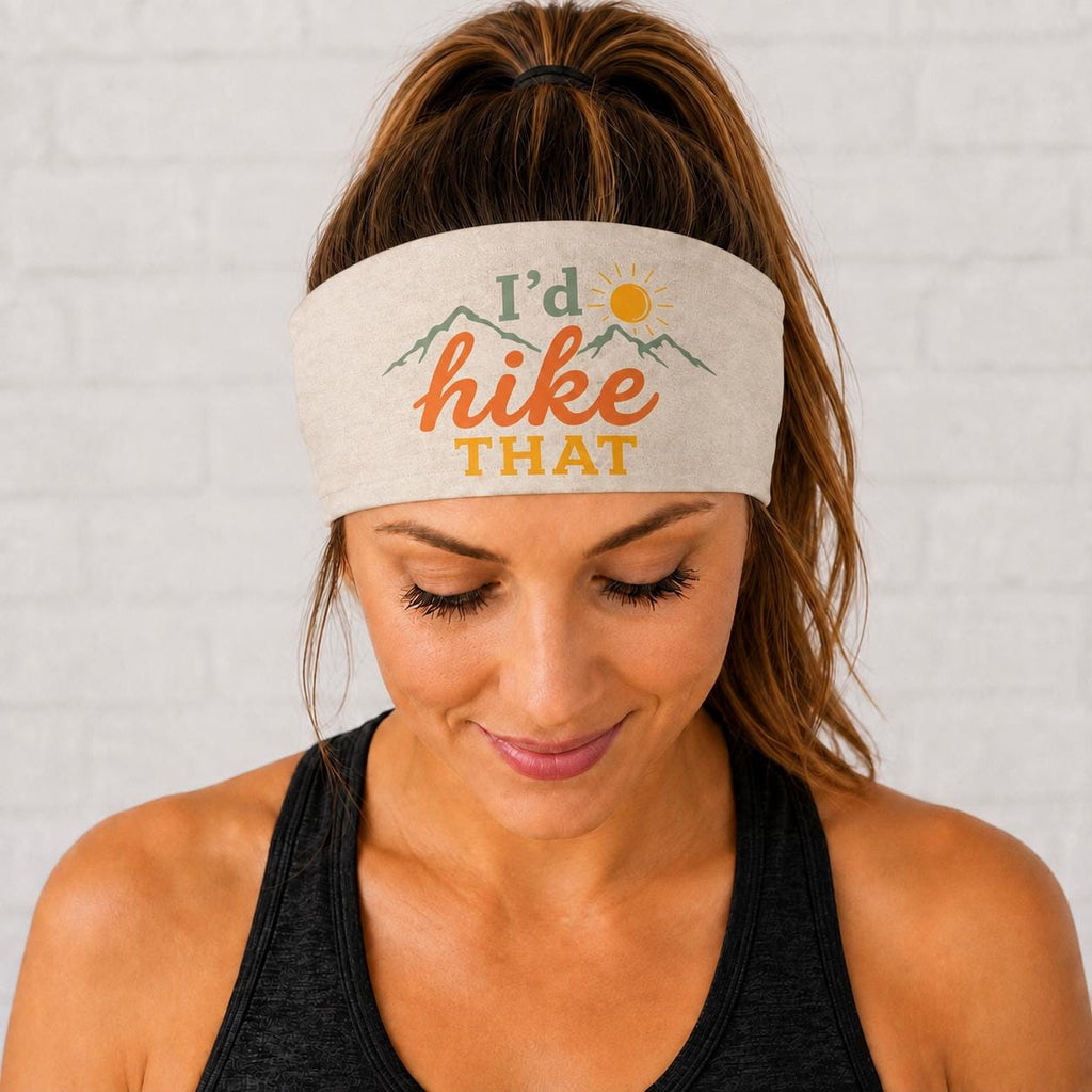 Hiking Headband. Hike More Worry Less Headband. Retro Outdoor Hiking Headband. Gift For Hiker. Moisture Wicking Athletic Headband.