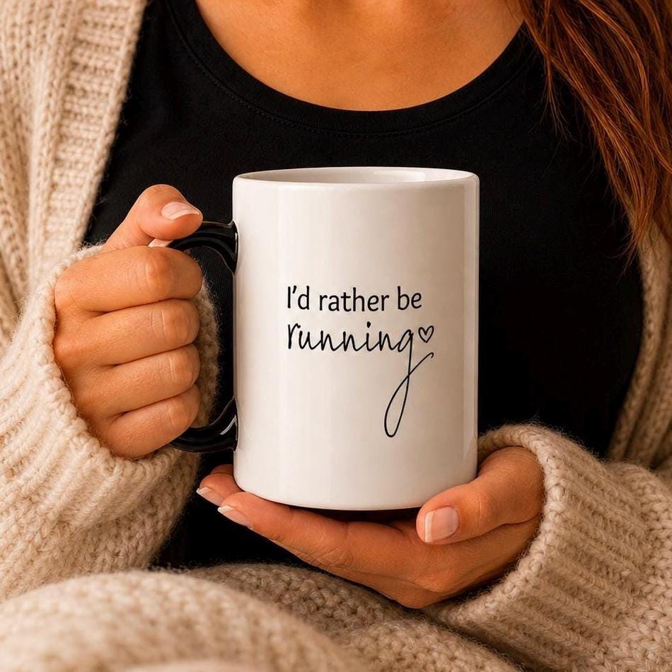 Color Changing Runner Mug. Heat Reveal Coffee Cup. Gift for Runners. Running Humor Mug