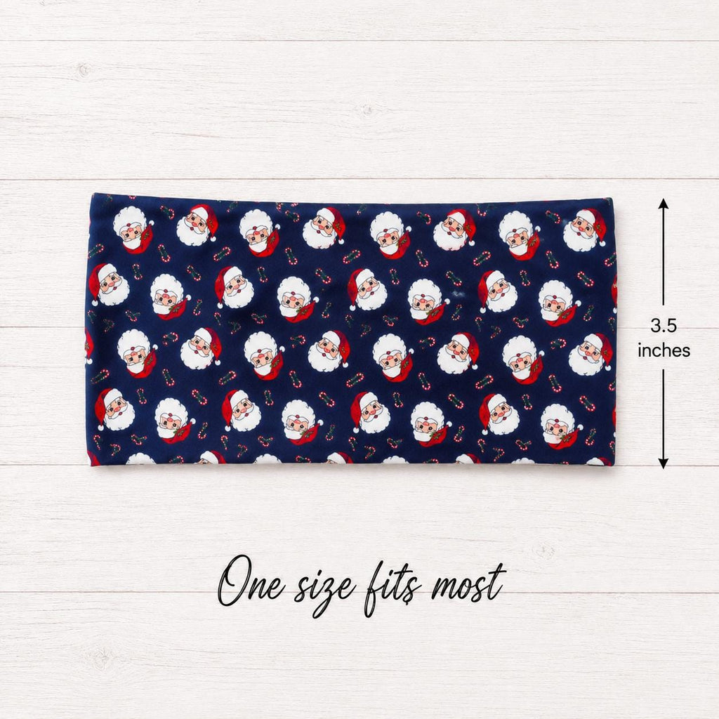 Santa Claus moisture wicking, non slip, athletic headband, Running Headband, Headband, Holiday Headband, Christmas Workout Headband