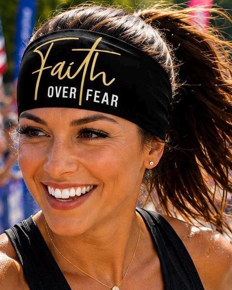 Christian Headband, Christian Running Headband. Inspirational Workout Headband, Non Slip Athletic Headband, Wide Fitness Headband.