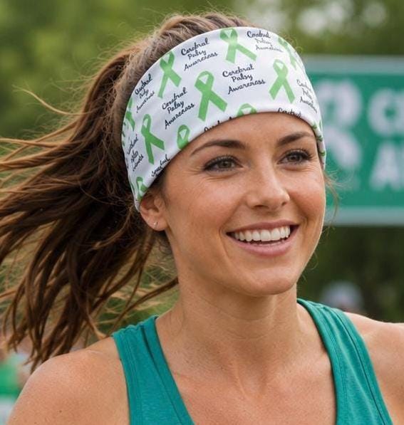 Cerebral Palsy moisture wicking, non slip, athletic headband, Running Headband, Yoga Headband. Womens workout headband. Nurse Headband.
