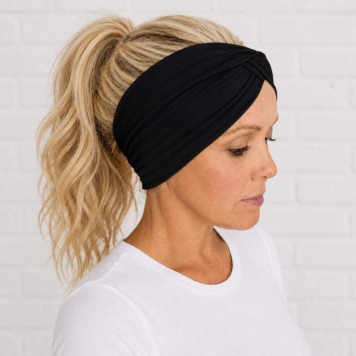Solid Color Twist Headband for Women, Wide Soft Stretchy Hair Wrap, Everyday Yoga Workout Headband, Choose Your Color Twist Headband