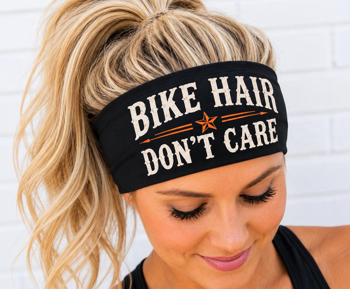 Bike Headband. Motorcycle Moisture Wicking  Headband, Non Slip Helmet Headband, Wide motorcycle Headband. Bike Hair Don’t Care Headband