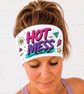 Hot Mess Moisture Wicking Headband.  Non Slip athletic headband. Marathon Headband. Gift For Marathon Runner. 90’s Vibe Headband.