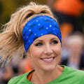 Black Cat Headband for Running, Moisture Wicking Non-Slip Athletic Headband,  Gift for a Runner, Halloween Cat Headband
