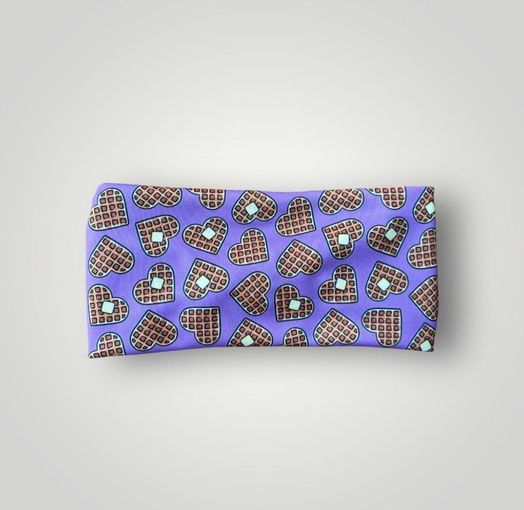 Food inspired moisture wicking, non slip, athletic headband, Running headband, headband for cooks, headband for breakfast lovers