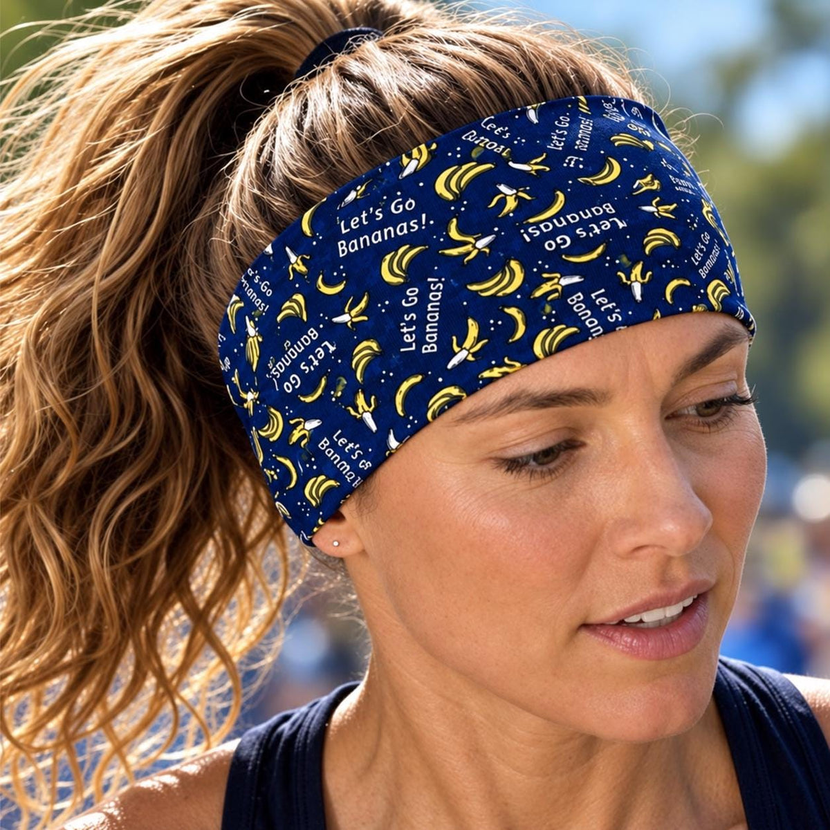 Bananas Moisture Wicking Headband. non slip Athletic Headband. Yoga Headband. Banana Baseball Headband. Nurse Headband. Fruit Headband