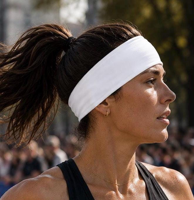 Solid White moisture wicking, non slip, athletic headband. Unisex White Headband for Running and Workouts. Gift for Runner. Mens headband