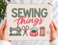 Sewing Zipper Pouch. Sewing Gift Bag.  Sewing Weekend Travel Bag. Makeup Pouch. Sewing Essentials Pouch. Sewing Gift.