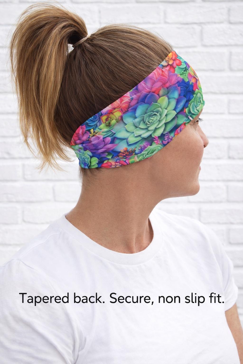Succulent Moisture Wicking Running Headband. Women’s Athletic Headband. Nurse and Yoga Headband. Gardening Headband. Plant Lover Gift