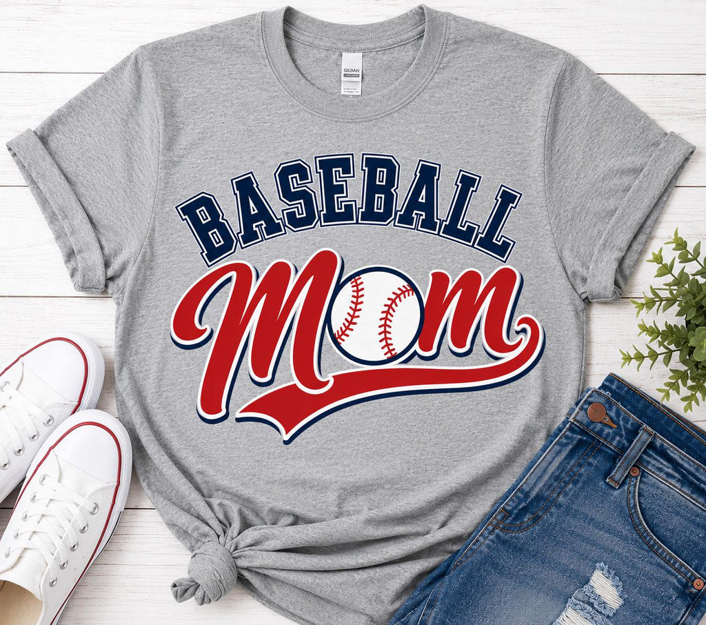 Baseball Mom Shirt, Baseball Mom Tee, Cute Mom Baseball Shirt, Gift for Team Mom, Sports  Mom T-Shirt, Baseball Graphic Tee
