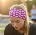Valentine’s Day Hearts moisture wicking, non slip, athletic headband, Running Headband, Women’s Headband. Headband for Moms. Heart Headband.